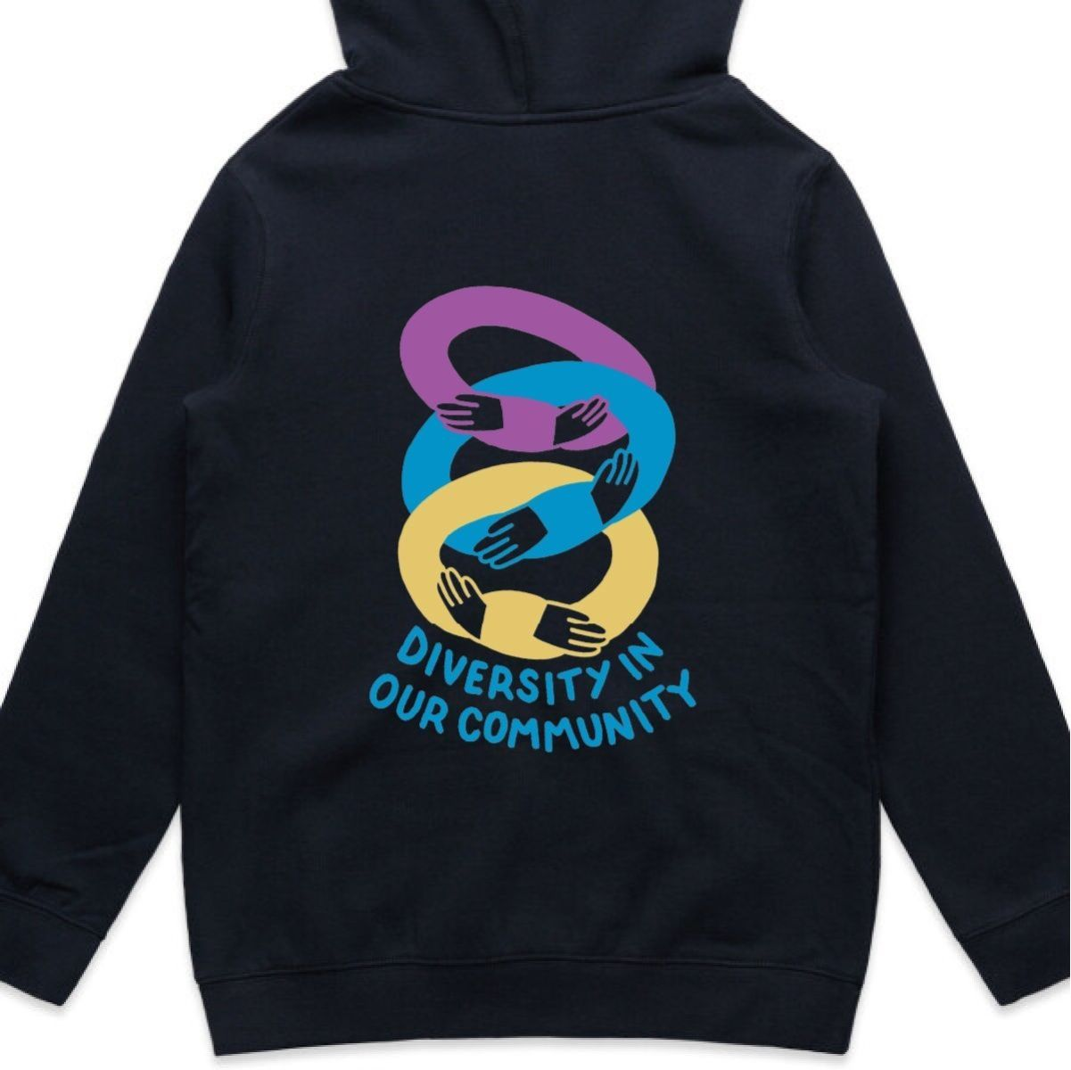 Diversity pullover hoodie - kids - navy or grey - Image 3