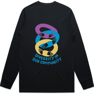 Diversity long sleeve t-shirt - mens - navy