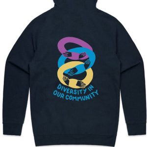 Diversity pullover hoodie - mens - navy or grey