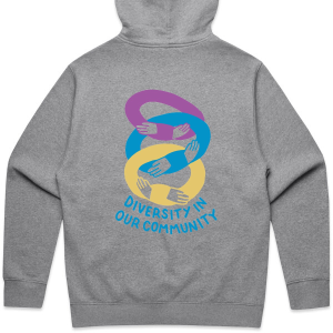 Diversity zip up hoodie - unisex - navy or grey