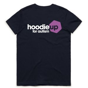 Hoodie Up t-shirt - womens - navy